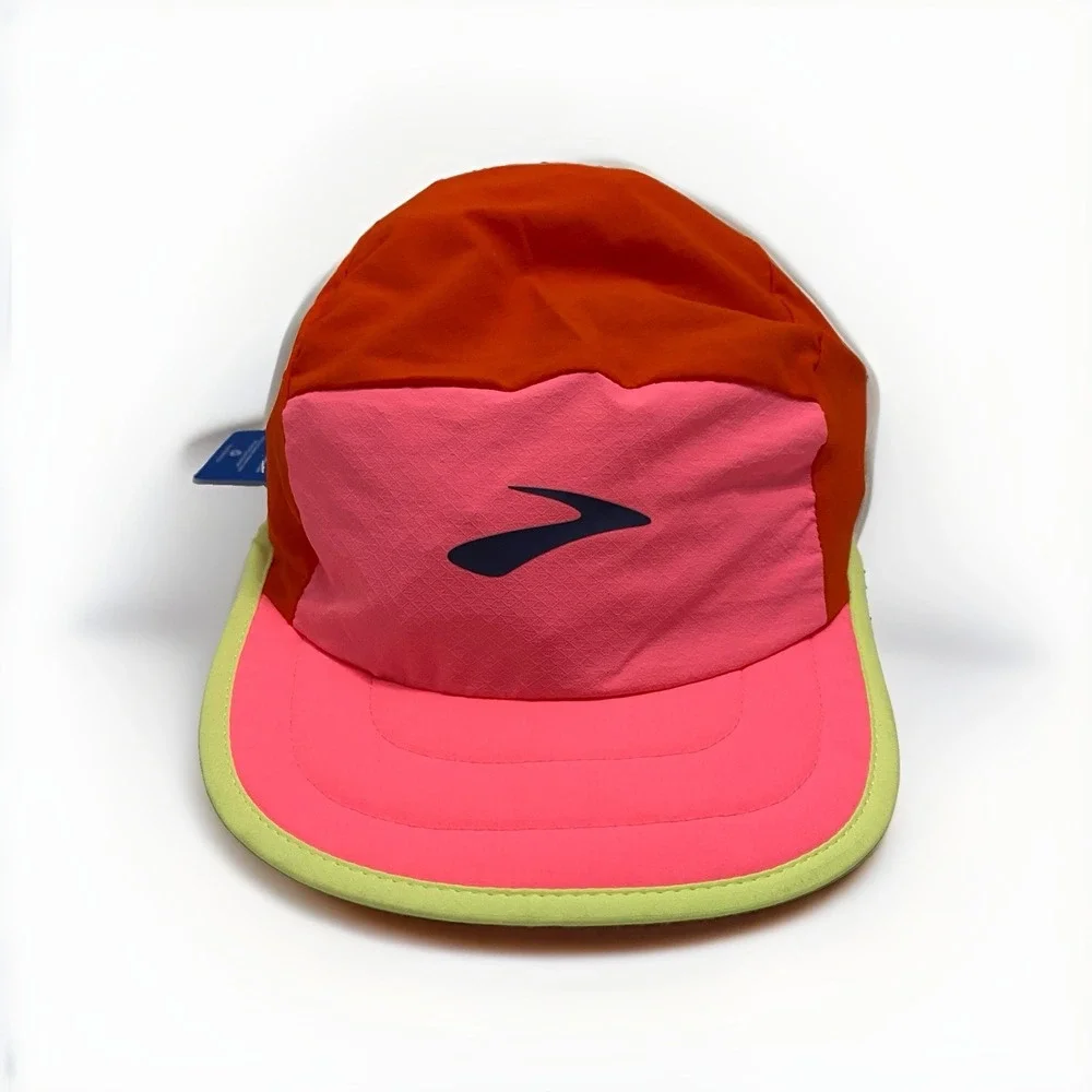 Brooks Lightweight Packable Running Hat – Cherry Tomato / Neo Pink – NWT